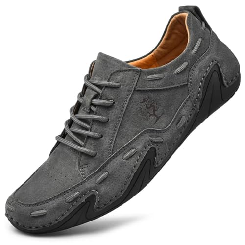 Recopilación de Zapatos Ferrioni Hombre Top 5. 48 LASUDRAA Zapatos Casuales Hombre Zapatos Vestir Sneaker de Moda cómodo Caminar para Hombre Mocasines conducción Negro.