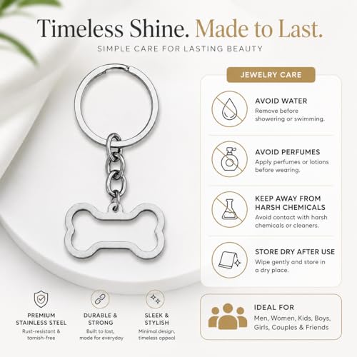 Image of M Men Style Personalised Dog Paw Print Silver Stainless Steel Keychain For Men And Women LCK061