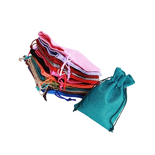 SAFIGLE 20Piezas Bolsa De Arpillera Con Cordón Para Joyas Para Fiestas Decoraciones Color Aleatorio