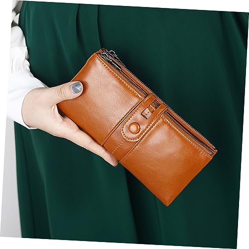 Antique Leatherette Wallet for Women Vintage Style Khaki Purse with Rfid Protection Smooth Zipper for Daily Use and Special Occasions2