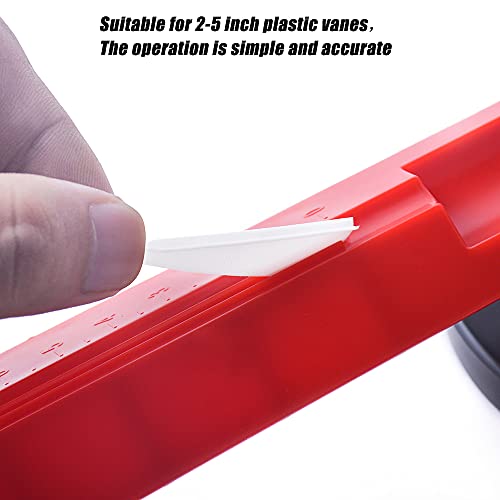 Lwano Fletching Jig Straight Helix Tower Fletch Tool With Scale For Diy Archery Arrows Feathers Vanes (Red) #TOP3