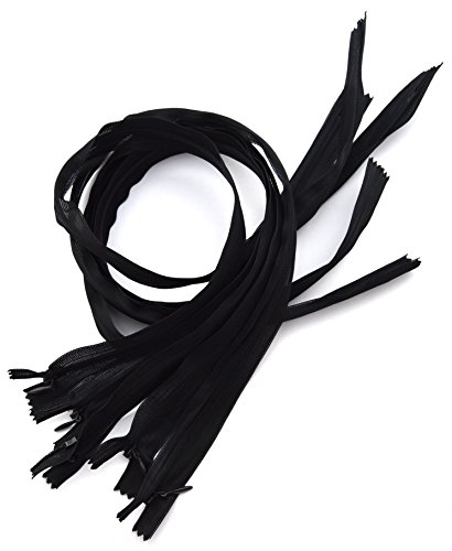 LEDUC Lot de 5 Fermetures éclair Invisibles Plastique Noir 60 cm