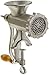 Meat Grinder w Tabletop Clamp & 2 Cutting Disks, Cast Iron Heavy Duty Sausage Maker & Manual Meat Mincer- Homemade Burger Patties, Ground Beef & More, Portable Cooking, Easy to Use, Kitchen Essential