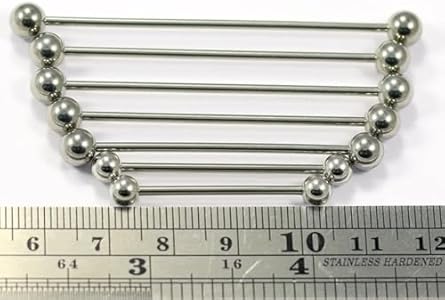 6 Mm Small Zilverkleurige Rechte Barbell Van Chirurgisch Staal Met Balletjes P