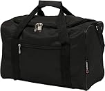 5 Cities Ryanair & Wizz Air Ultra Lightweight Underseat Travel Carry On Hand Cabin Luggage Holdall Under Seat Flight Bag Fits Ryanair Cabin Bags 40x30x20 (Black)