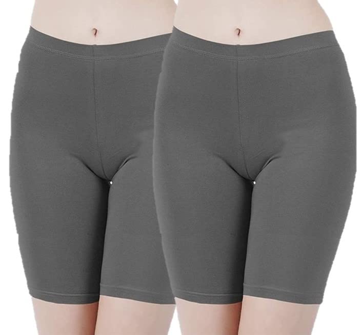 Womens Girls Cycling Short Tights Underskirt Slips for Skirts/Yoga/Gym Pants 4 Way Stretchable Cotton Lycra Combo Pack S to 4XL Size-image-18