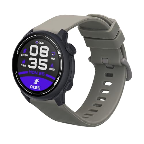 kwmobile Ersatzarmband kompatibel mit COROS PACE 2 / APEX (42mm) Armband - Fitnesstracker Band aus Silikon - Carbon Print Band für Smartwatch - Grau