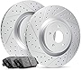 R1 Concepts Front Brakes and Rotors Kit |Front Brake Pads| Brake Rotors and Pads| Ceramic Brake Pads and Rotors |fits 2015-2021 Audi A3, Volkswagen e-Golf, Golf, Jetta