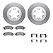 Dynamic Friction Company Front Geospec Brake Rotors with 5000 Advanced Brake Pads includes Hardware 4512-48139