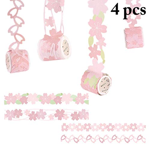 Masking Tape DIY Assorted Flower Petals Decorative Tape Paper Tape for Craft