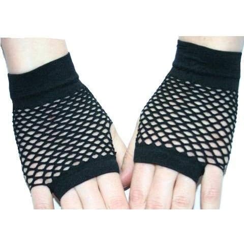 short FISHNET FINGERLESS GLOVES black Cover