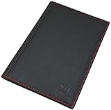 myledershop Große Elegante Ausweismappe 14 Fächer MJ-Design-Germany Made in EU (Design 2 / Schwarz)