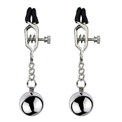 Pinzas para pezones de acero inoxidable con bolas de peso, estimuladores de senos, juego de pinzas para pezones sexy, pinzas para pezones, clítoris, labios, clip para senos, juguete sexual erótico SM(