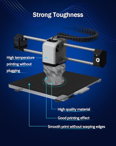 Image of DURAMIC 3D PETG Filament 1.75mm Grey, 3D Printing Filament 1kg Spool(2.2lbs), Grey Filament 1.75mm Dimensional Accuracy + /- 0.05 mm Non-Tangling Non-Clogging Non-Stringing