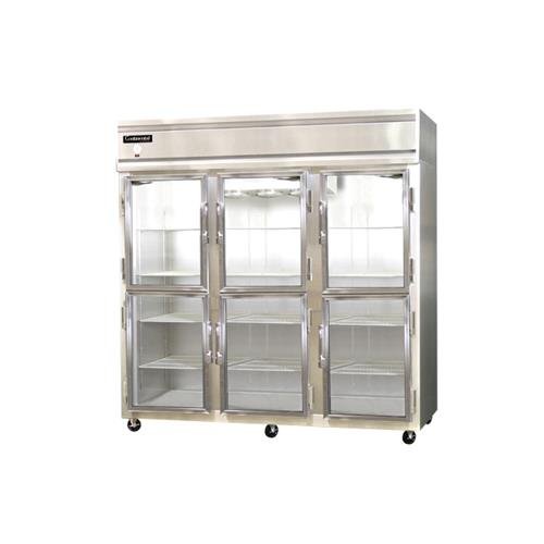 3R-GD-HD Three Section Reach In Glass Door Refrigerator by Continental Refrigerator – Commercial Grade