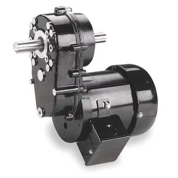 AC Gearmotor, 1,100 in-lb Max. Torque, 12 RPM Nameplate RPM, 115/230V AC Voltage, 1 Phase, Mfr: 1L509-A