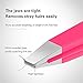 Tweezers Set, High Precision Stainless Steel Eyebrow Tweezers for Facial Hair, Inward Growing Hair and Splinter Remover Kit, Suitable for Women and Men, 4-Piece Set. (pink)