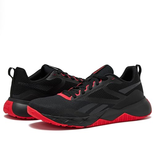 Reebok Men's Nfx Trainer Sneaker, Black/Energy Red/Footwear White, 11.5