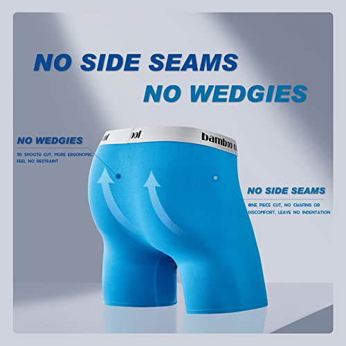 Bamboo Cool Mens Underwear Boxer Briefs Soft Comfort Bamboo Underwear With Fly Moisture Wicking Trunks For Men 4 Pack #TOP2