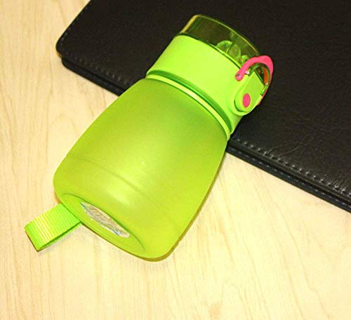 Tianba Ultradünne 320ML hochwertige Sportschale für Kinder, stilvoller Design-Wasserkocher aus Glas, verschleißfeste, tragbare Wasserflasche Niemals Enden (Color : Green)