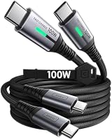 INIU USB C to USB C Cable 100W Fast Charger [2m+2m] PD 5A Type C to Type C Cables, Nylon Braided USB-C Phone Fast Charging for iPhone 17 Samsung S25 S24 Note 20 iPad Pro MacBook Laptop Tablet Google [Warehouse]