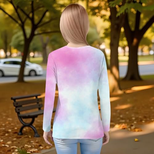 Teen Long Sleeve Tee Shirts Cute Crewneck Fall Tops & Blouses Casual Tie Dye Summer Clothes Lightweight Boys Outfits4
