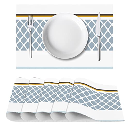 Sets de table à lignes complexes pour des dîners sans taches - 3