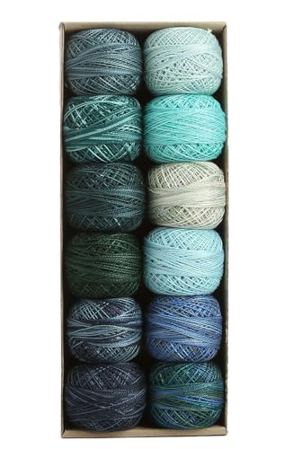 Image of Valdani Pearl Cotton Sz 12 | Ocean Waves | 110 Yds /Ball
