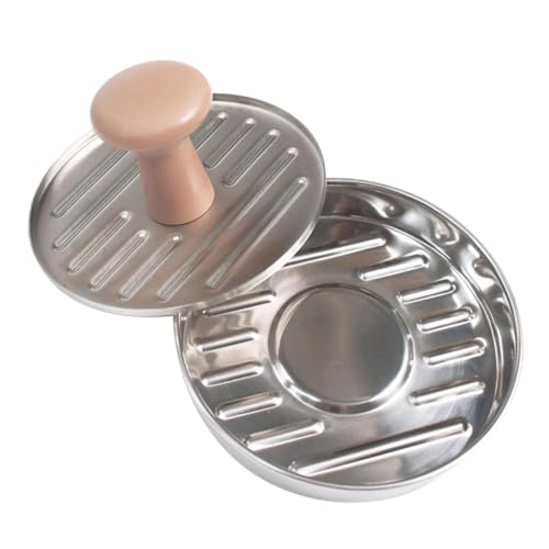 NOLITOY Molde para Hamburguesas de Acero Inoxidable Prensa Manual para Carne Herramienta de Cocina para Hacer Patties Caseras Fácil de Usar y Moldeador Seguro para Barbacoas y Reuniones