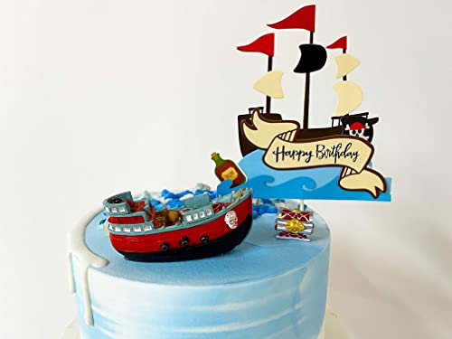 Pirate Birthday Decoration Pirate Birthday Supplies Pirate Birthday Cake Decoration Pirate Cupcake Toppers #TOP3