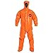 Dupont TP199TOR3X000200 ThermoPro Coverall, Double Storm Flap with Hook and Loop Closure, Taped Seam, 3X, Orange (Pack of 2)