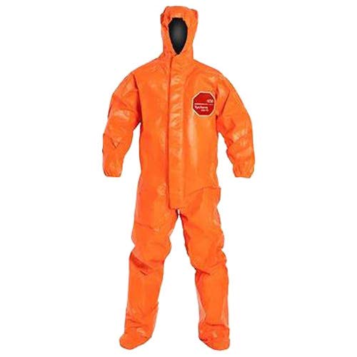 Dupont TP199TORSM000200 ThermoPro Coverall, Double Storm Flap with Hook and Loop Closure, Taped Seam, Small, Orange (Pack of 2)