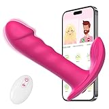 Wearable Panty Vibrator Sex Toys, G Spot Dildo Vibrator with 9 Vibration Modes, Adult Toys App Remote Control Clitoral Vibrators Built in Dual Motor for Women or Couples Butterfly Adult Toy Dildos