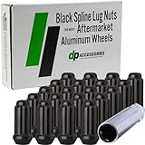 DPAccessories D5143P-2305/20 20 Black 9/16-18 Closed End Duplex XL Spline Lug Nuts for Aftermarket Wheels Wheel Lug Nut