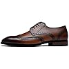 Jousen Men’s Dress Shoes Leather Wingtip Formal Business Oxford Shoes Brogue Retro Derby Dress Shoes for Men