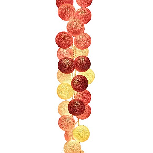 Cordão de Luz Led Jaipur Kit 35 Bolas Cormilu Rosa 220V