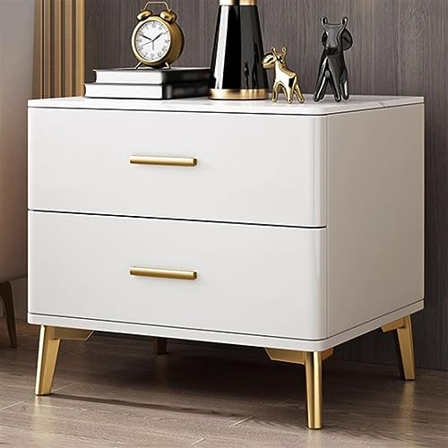 Table de chevet rangement grande capacité en roche et bois - 5