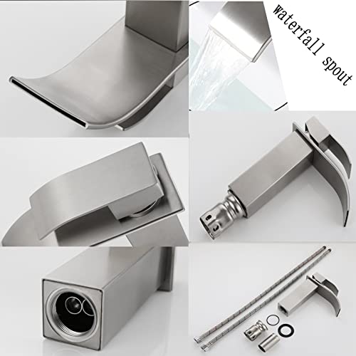 Mitigeur cascade de lavabo en acier inoxydable durable - 4