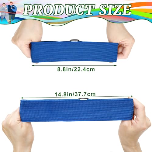 Image of Augshy 3 Legged Race Bands, Assorted Colors Elastic Tie Rope Resistance Bands for Relay Race Game Carnival Field Day Backyard Game Party Supplies