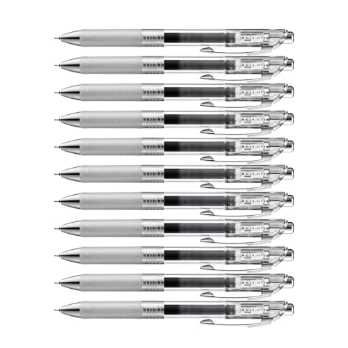 Pentel Energel Pure BLN75TL-Cax Noir Lot de 12 Stylos Gel