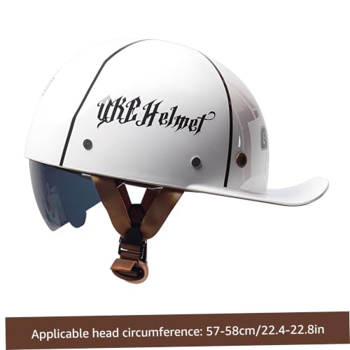 Casco de medio abierta estilo gorra de béisbol blanca talla L 4