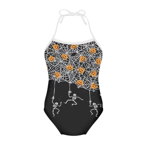 Image of Girl Funny Cute Beach Sport Halter One Piece Swimsuit Bathing Suit for 3-10 Year