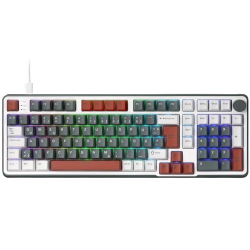 RK ROYAL KLUDGE C98DE 8K GamingTastatur, HallEffekt-Magnetschalter, QWERTZ