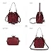 AFKOMST Faux Suede Bucket Bags and Drawstring Crossbody Boho Purse for Women Medium Hobo Handbags with 2 Shouder Straps (Burgundy)