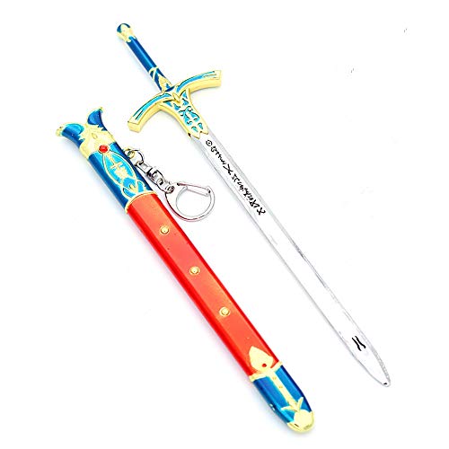 Fate/Grand Order FGO King Author Saber Caliburn Sword Game Collectible Toy Sword Action Figure Collection Party Supplies Desk Decoration Man Backpack Pendant Gift