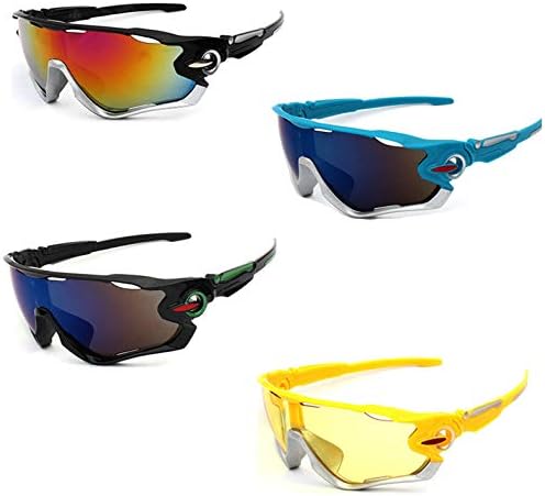 Cycling Glasses Outdoor Glasses Sports Men's Sunglasses Bicycle Sunglasses 4 Pieces