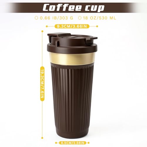 Image of Vacuum Insulated Stainless Steel Travel Coffee Mug,Leak Proof Cup with Lid