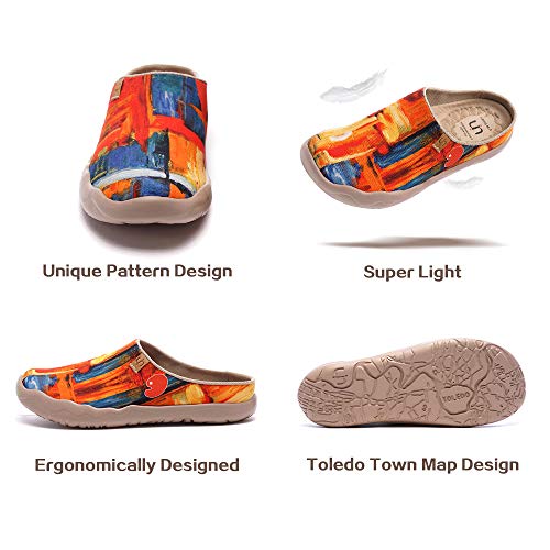 Pantoufles peintes Malaga confortables chaussures d'été légères UIN - 6