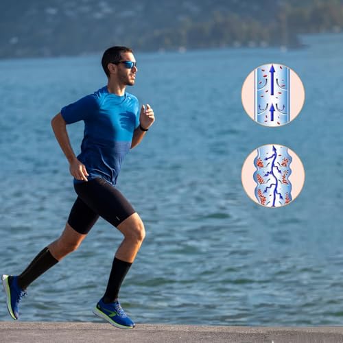 Image of 2 Pair Zipper Compression Socks 15-20 mmHg Closed Toe Calf Compression Stocking for Women and Men