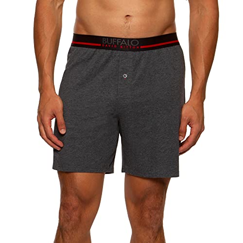 Men's 3 Pack Knit Boxers (Black/Black/Grey, Medium)3